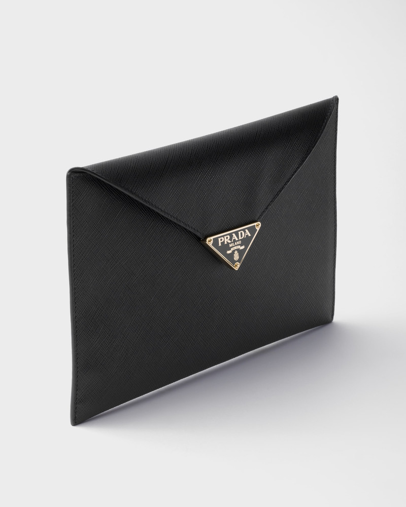 Saffiano leather envelope clutch 4