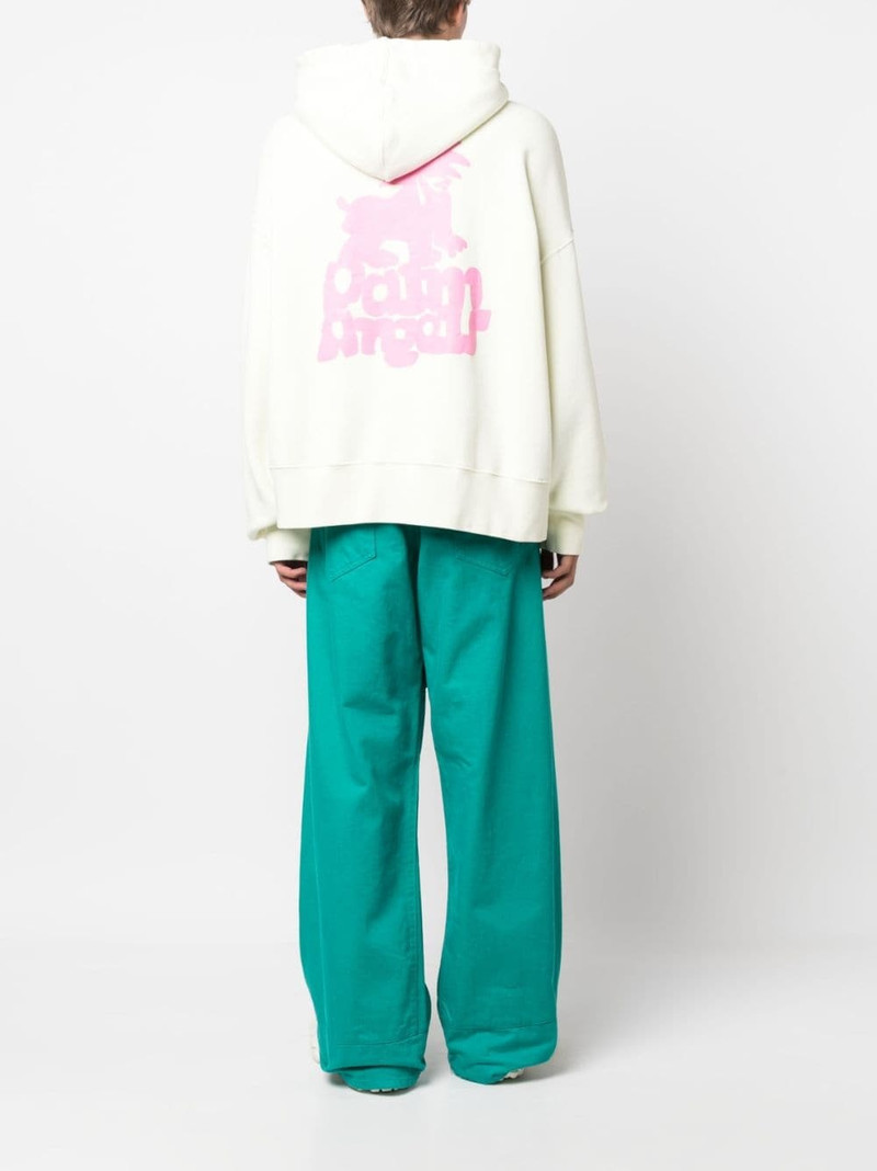 Palm Angels Leon logo-print hoodie outlook