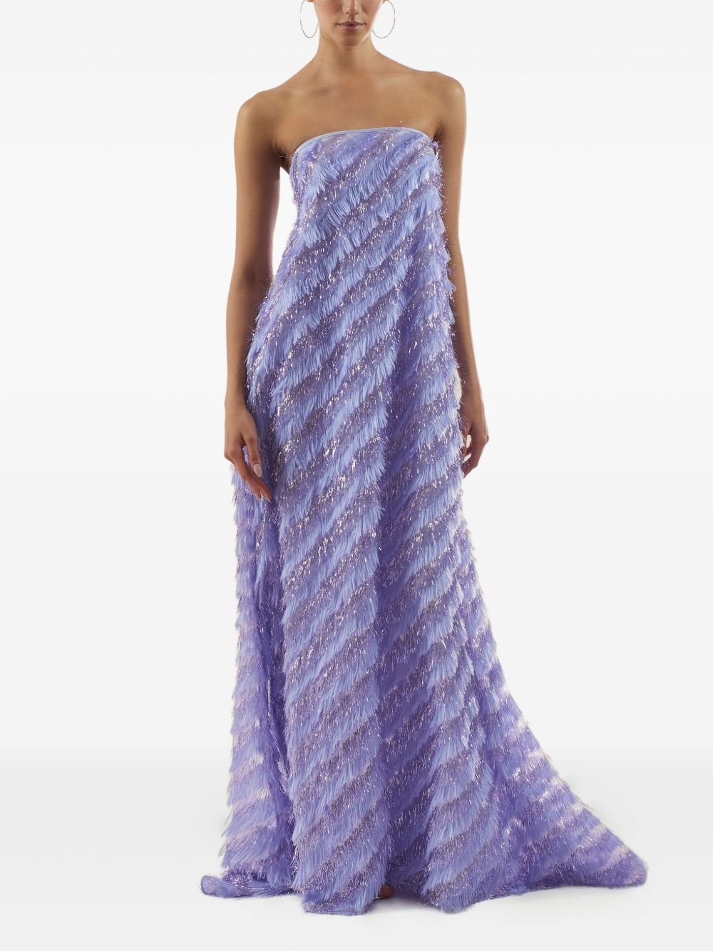 Anguila strapless fringe maxi dress - 2