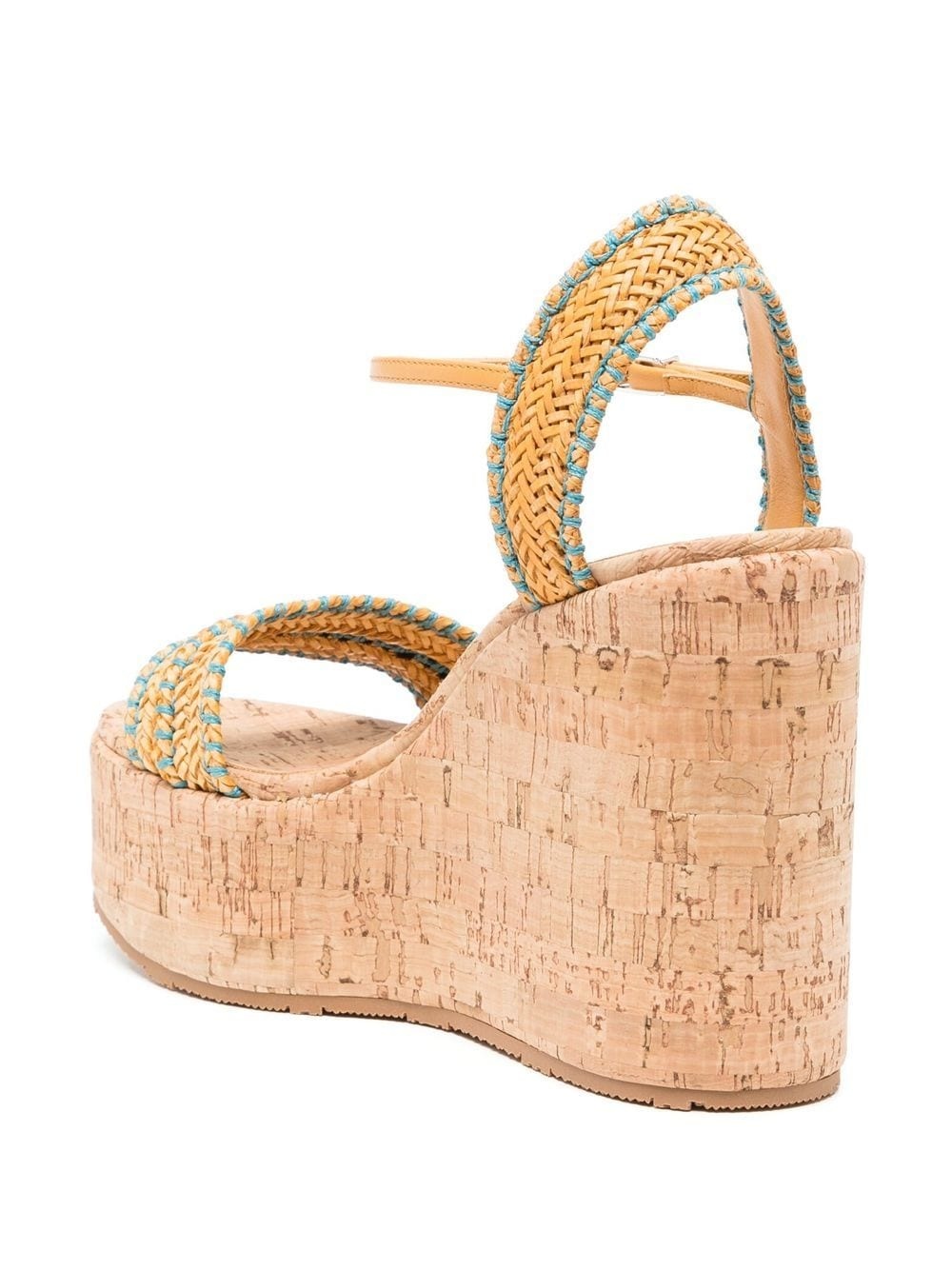 platform woven sandals - 3