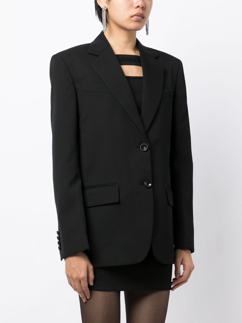 single-breasted wool blazer - 3