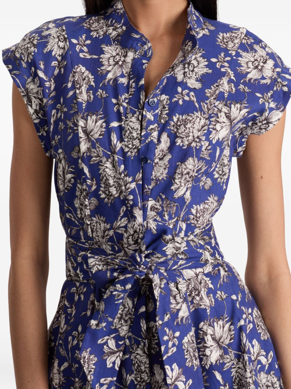 Lucy floral-print mini shirt dress - 5