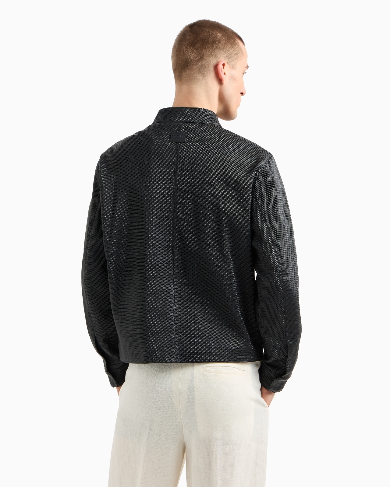 BLOUSON IN SEMI-VEGETABLE TANNED, PERFORATED NAPPA LAMBSKIN - 3
