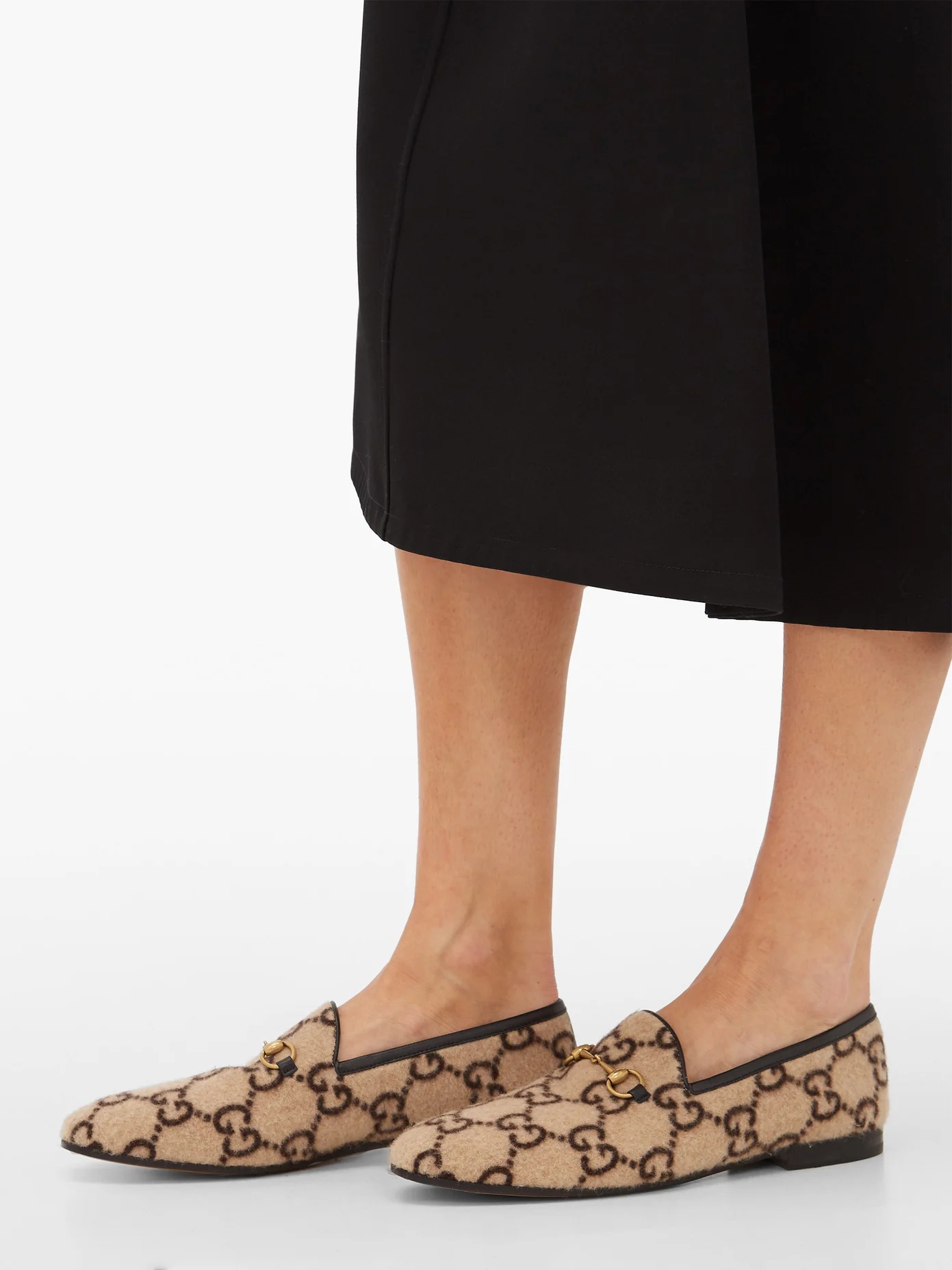 Jordaan GG-print felt loafers - 3