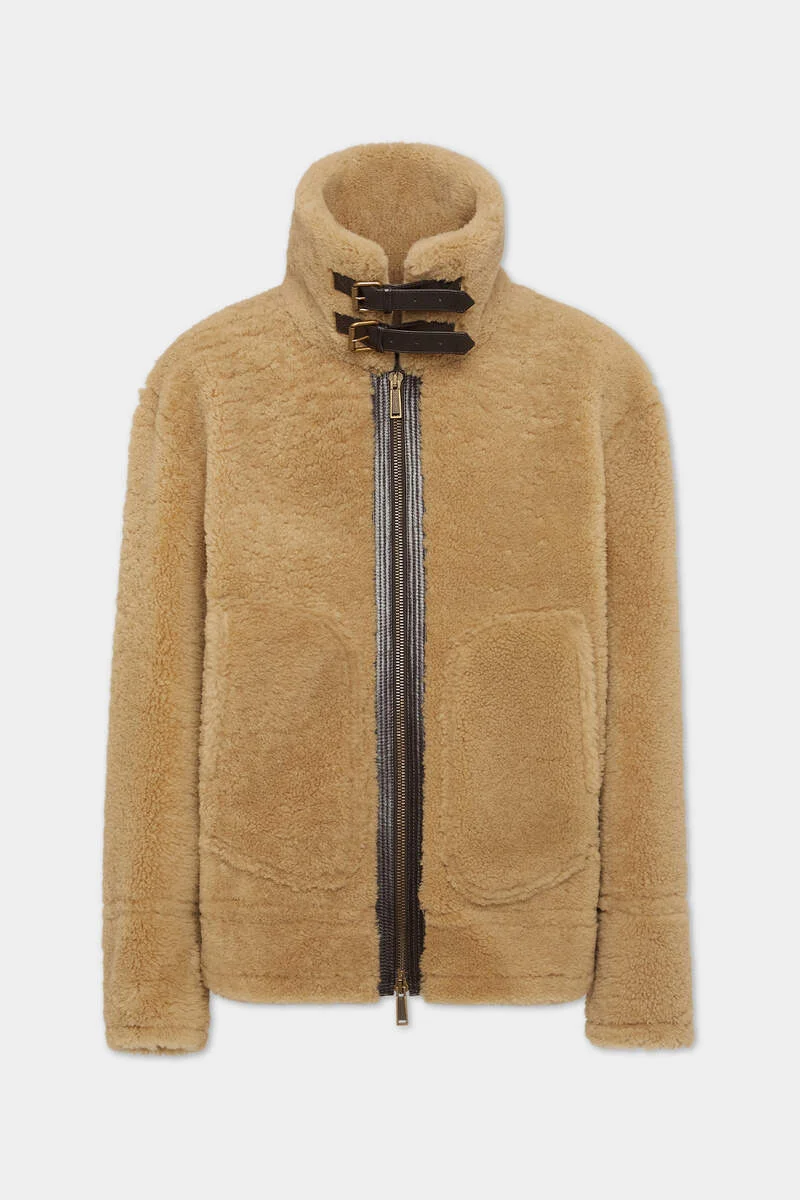 SHEARLING AVIATOR JACKET - 1
