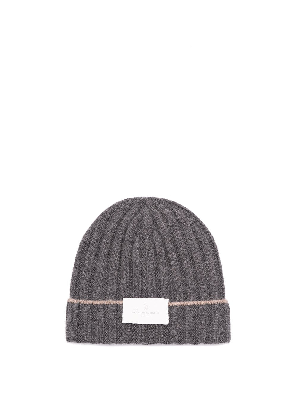 Brunello Cucinelli Men Cashmere Rib Knit Beanie - 1