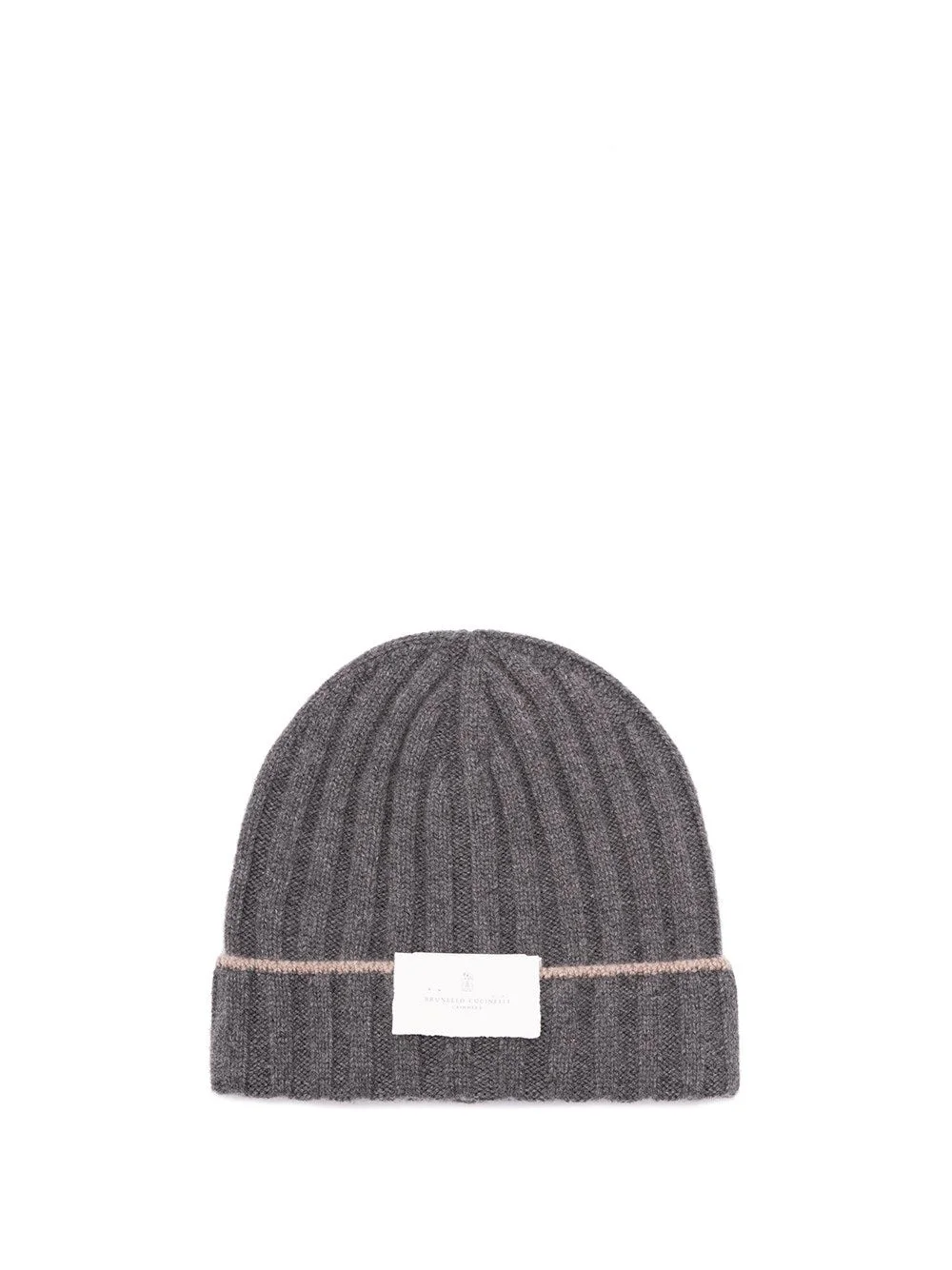 Brunello Cucinelli Men Cashmere Rib Knit Beanie - 1