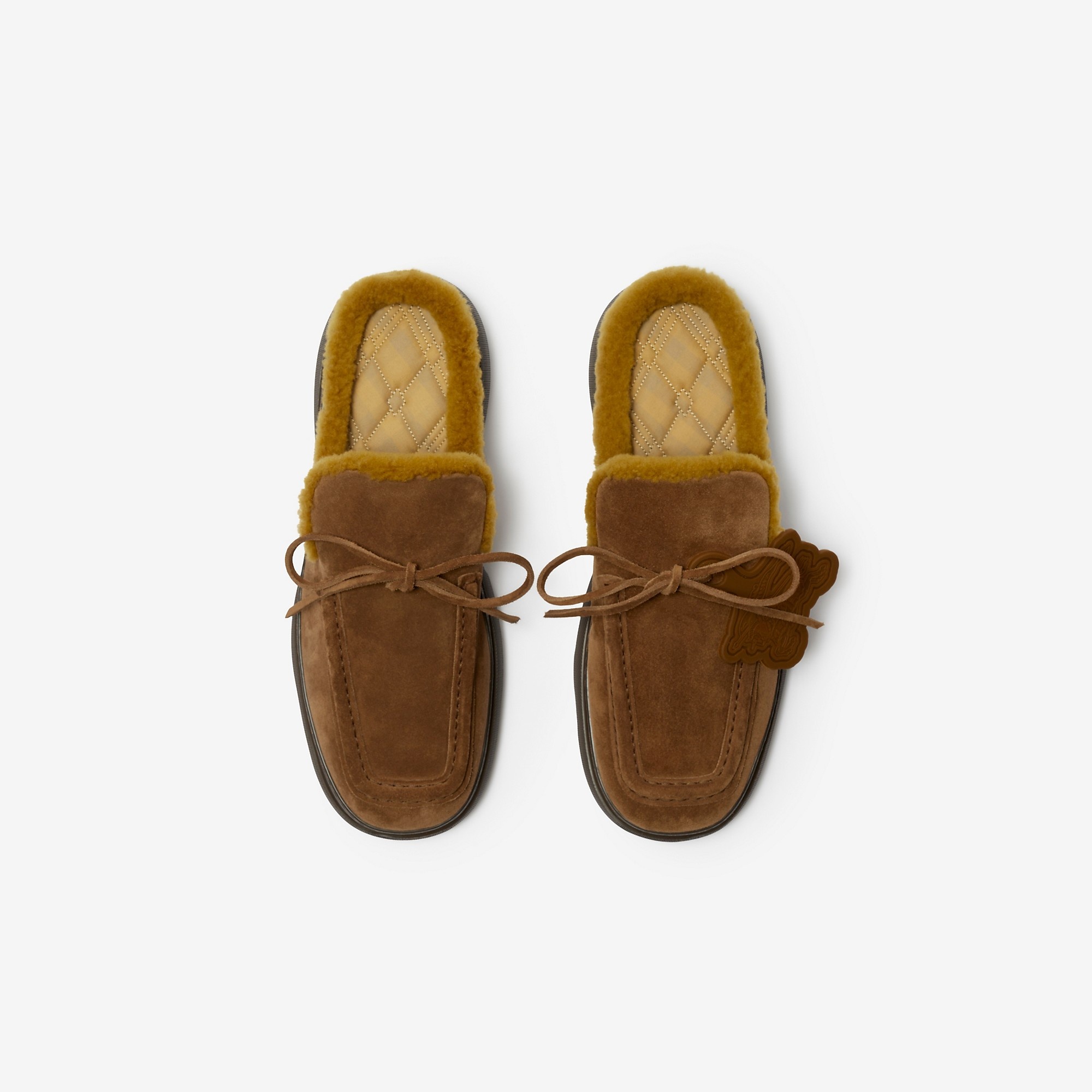 Suede and Shearling Stony Mules - 5