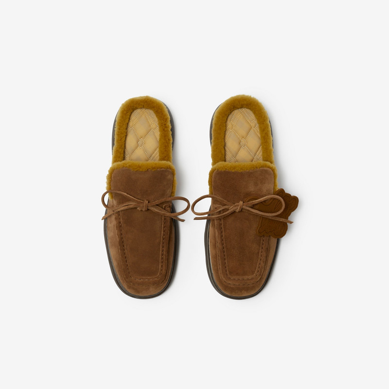 Suede and Shearling Stony Mules 5