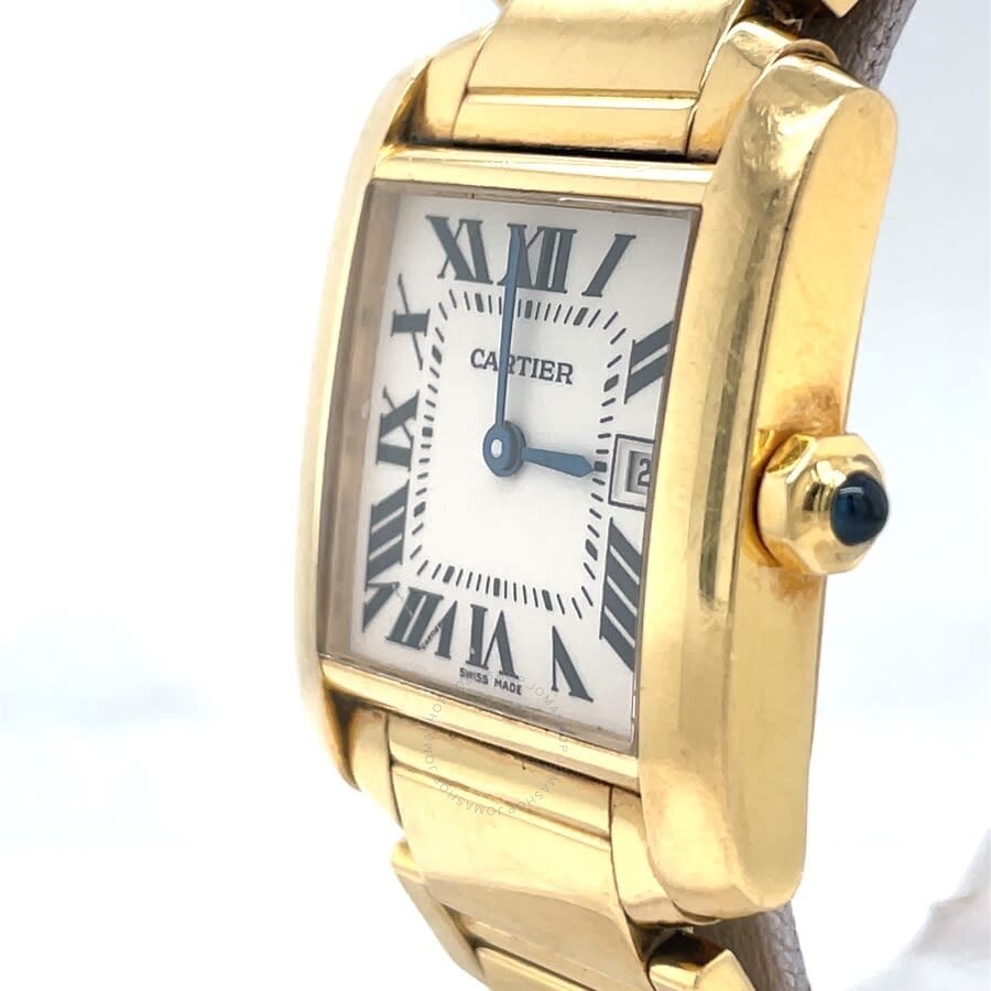 Pre-owned Cartier Tank Francaise Quartz Silver Dial Ladies Watch W50014N2 - 4