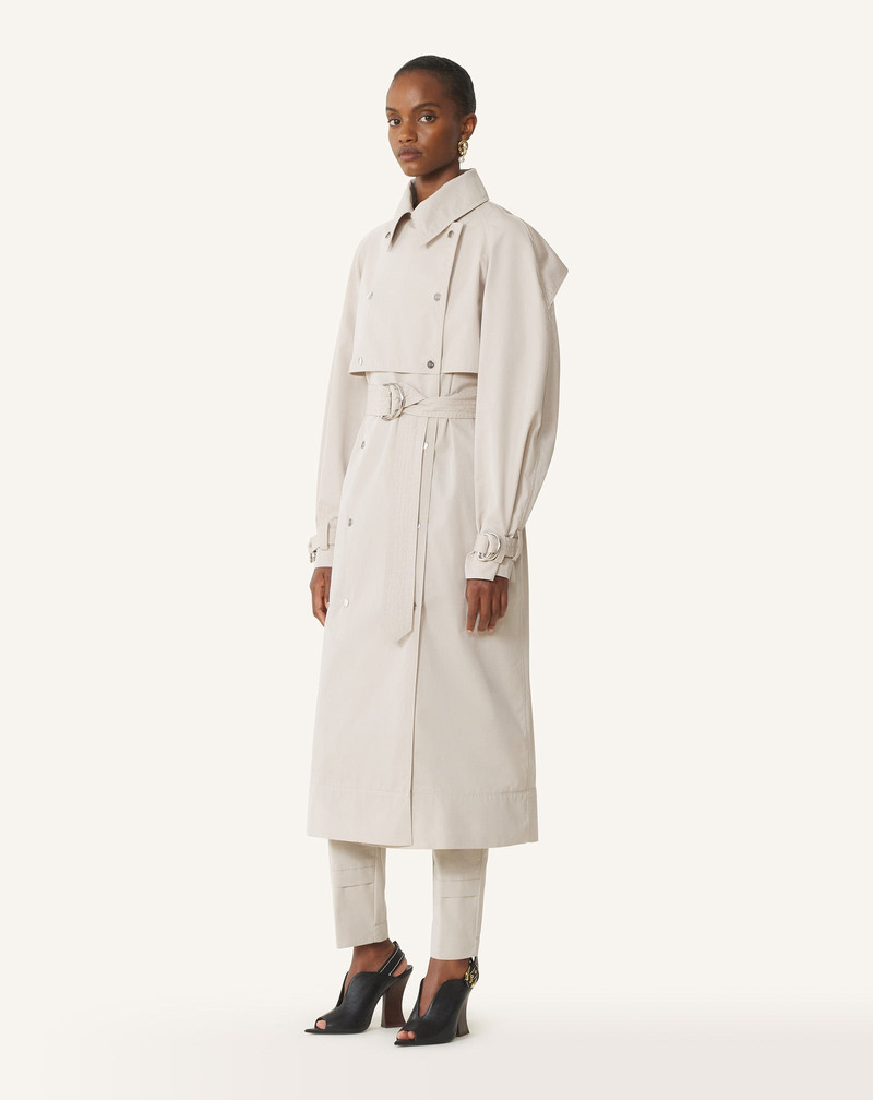 WHITE COTTON TRENCH COAT 3