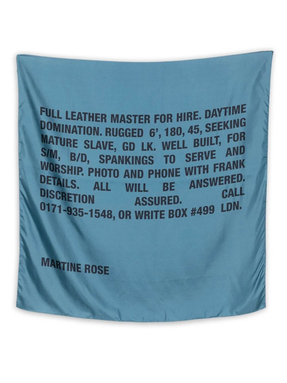 text-print silk scarf - 1