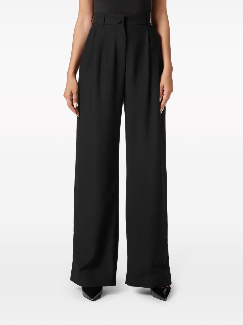 high-waisted wide-leg trousers - 3