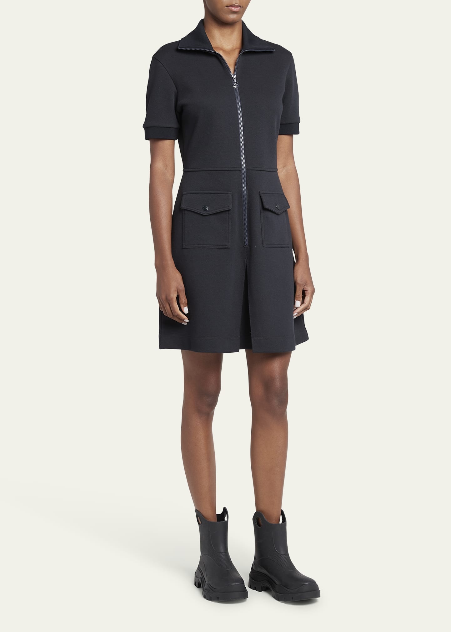 Short-Sleeve Mini Shirtdress - 2