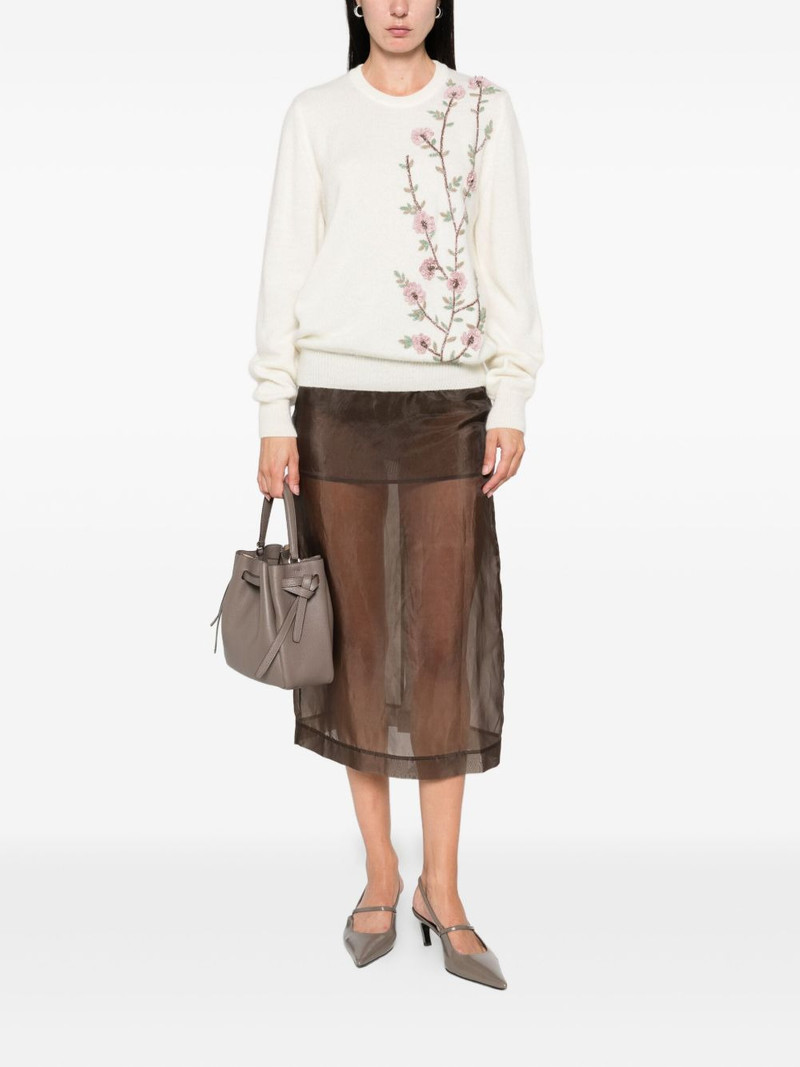 COSTARELLOS floral-embroidered sweater outlook