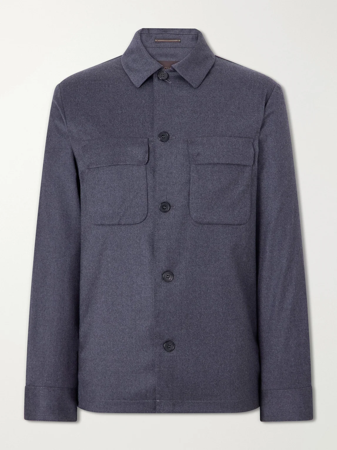 Stretch-Wool Flannel Overshirt - 1