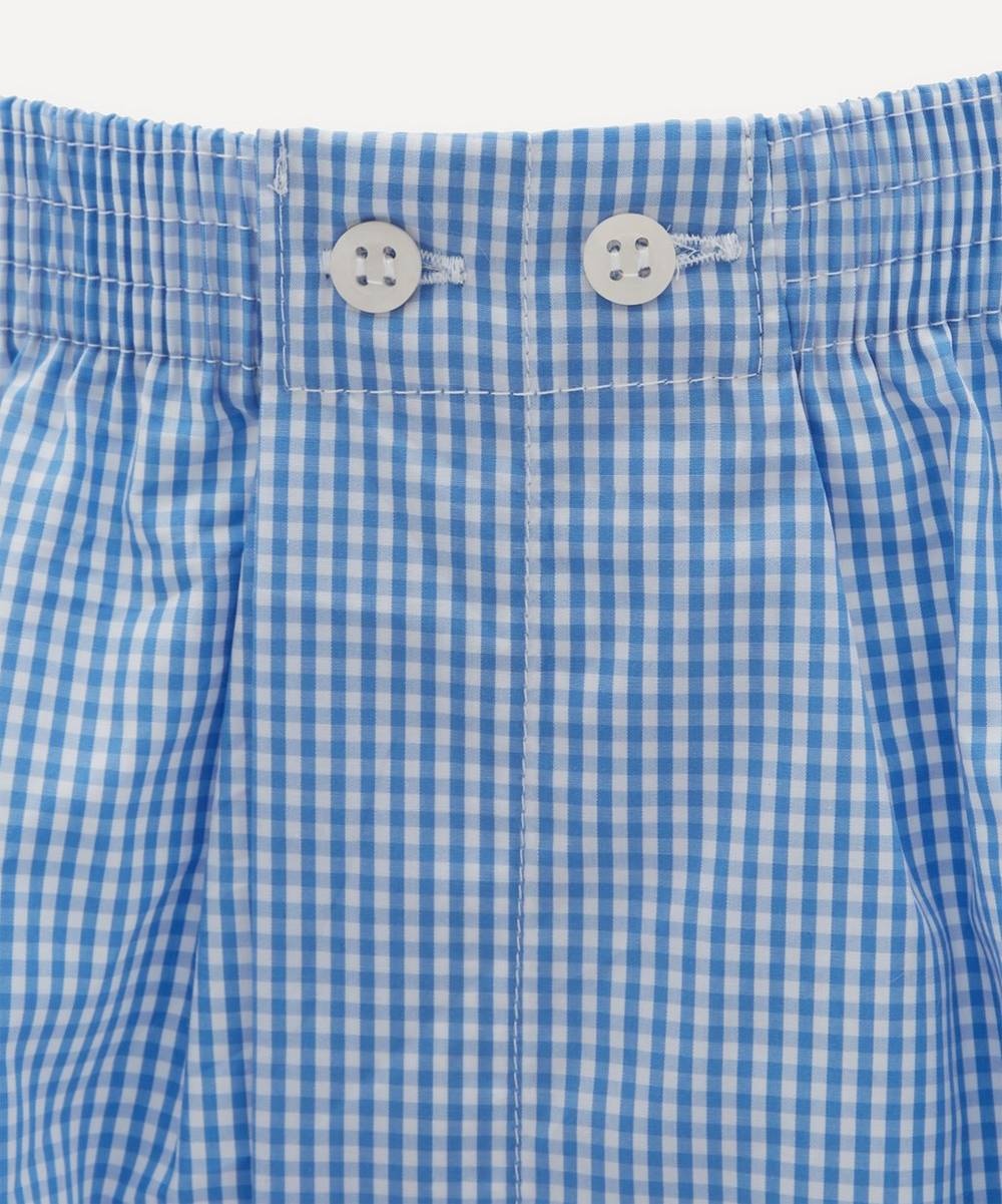 Gingham Cotton Boxer Shorts - 3