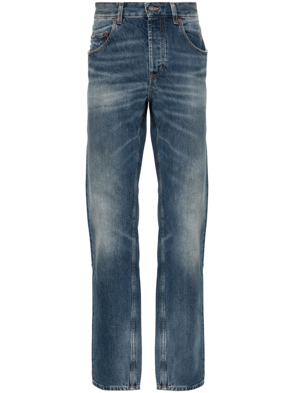 low-rise straight-leg jeans - 1