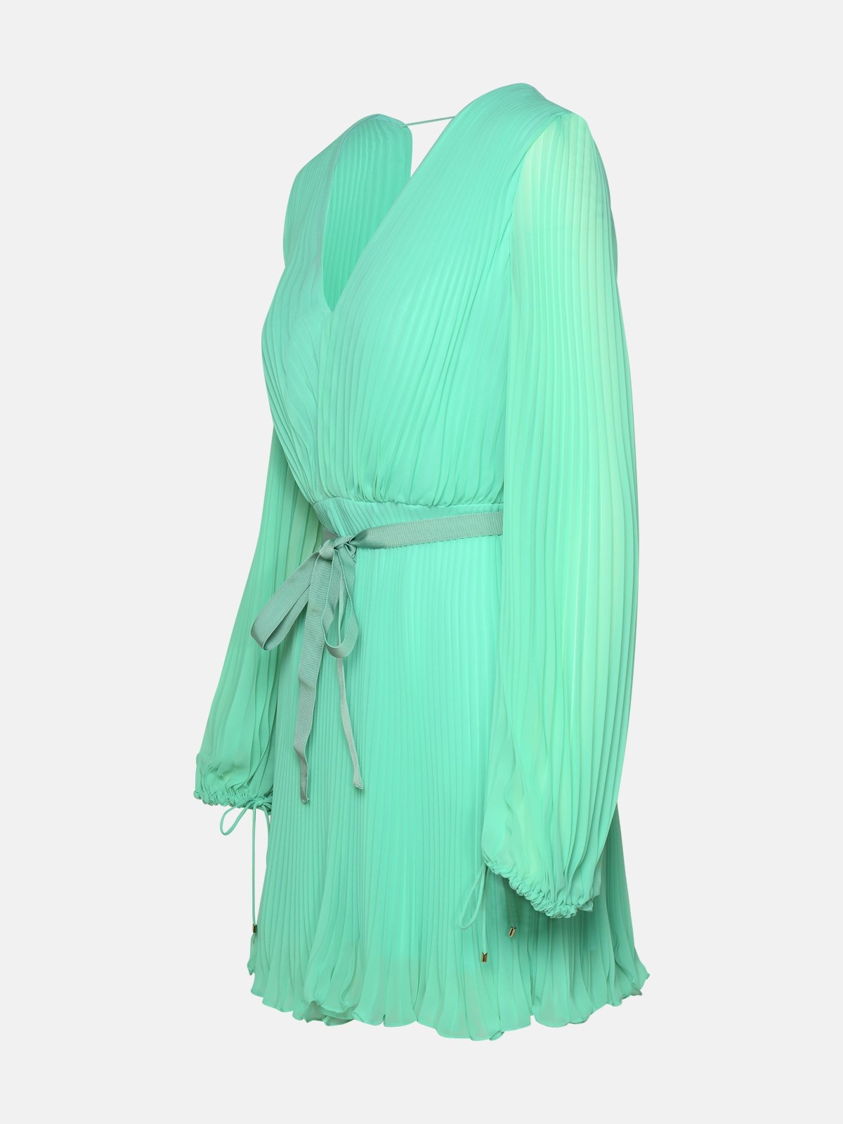 'VISITA' GREEN POLYESTER DRESS - 2