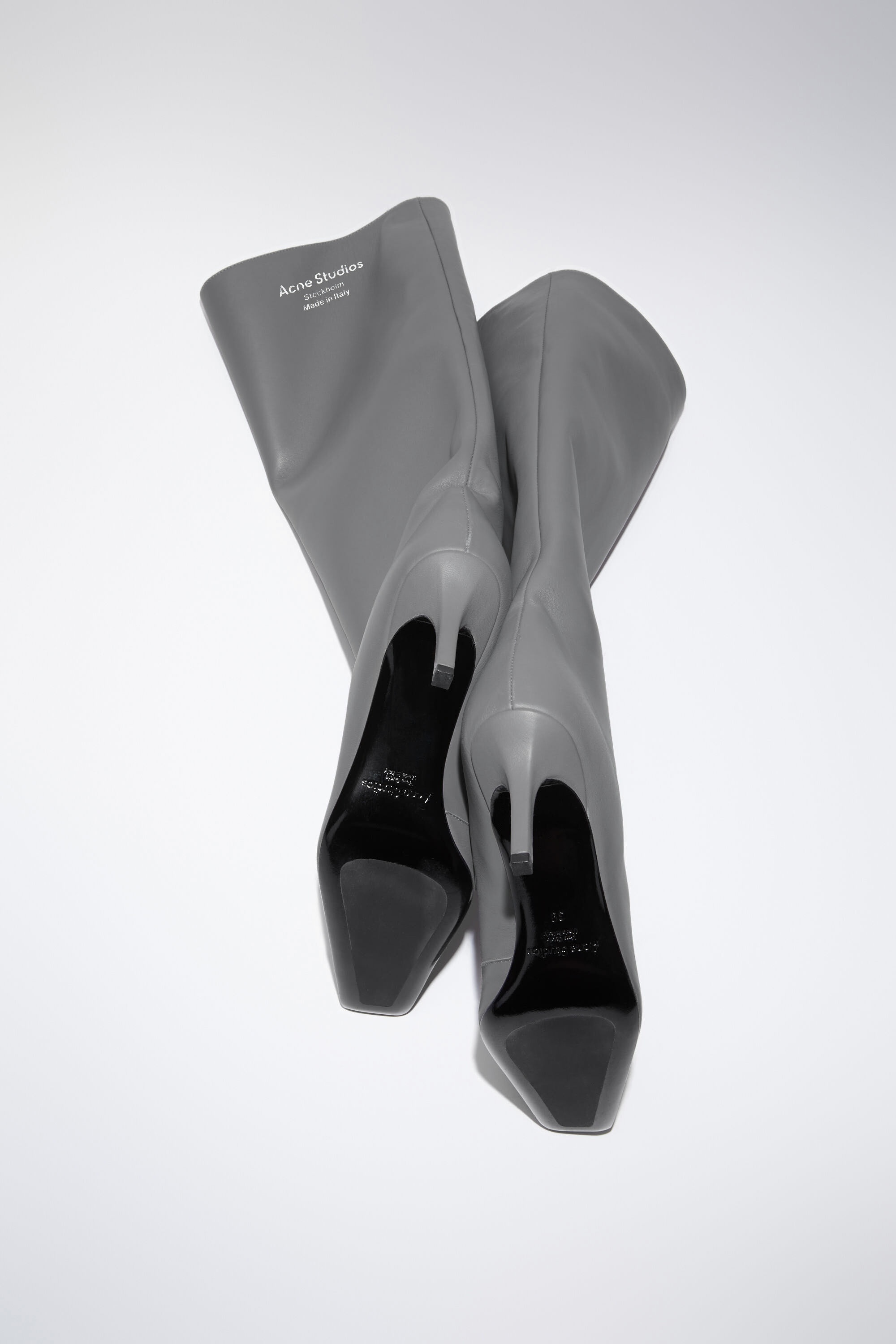 Leather boots - Dark grey - 5