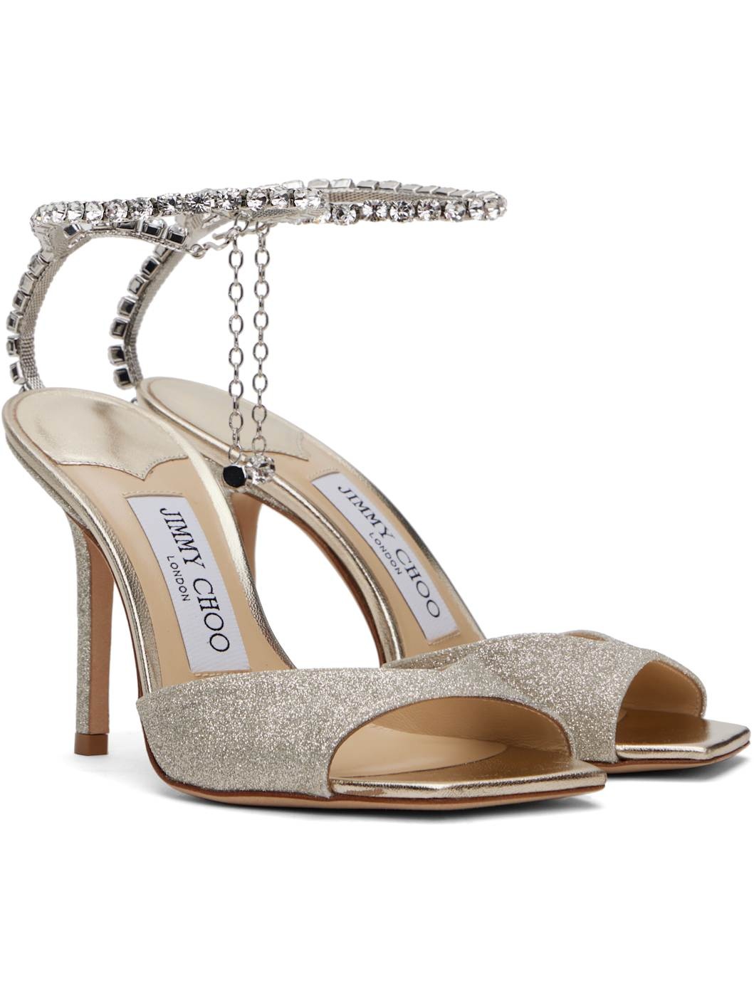 Silver Saeda 100 Heeled Sandals - 4