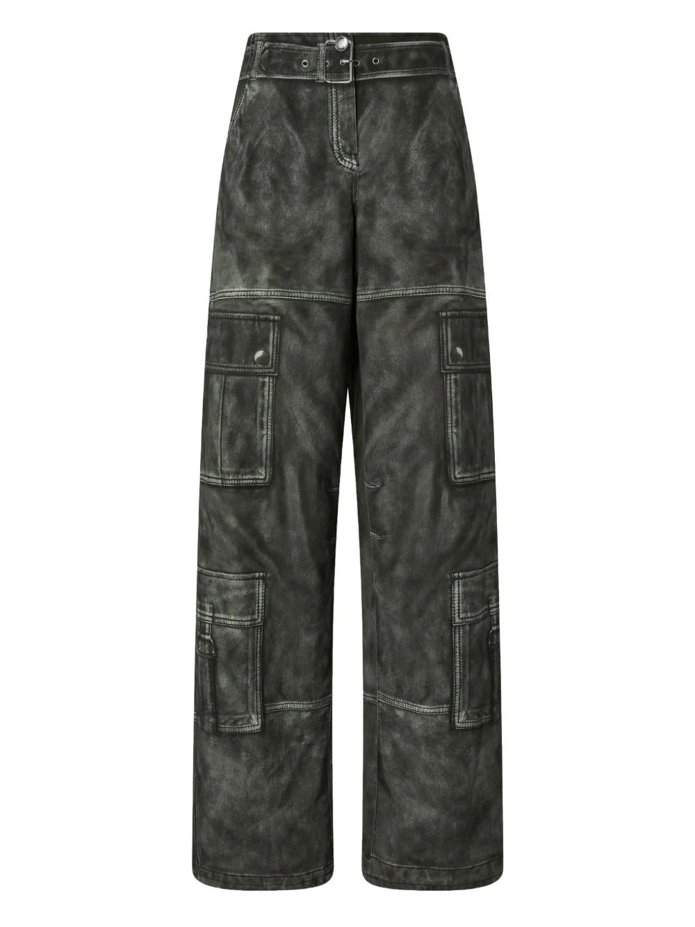 distresses straight trousers - 1