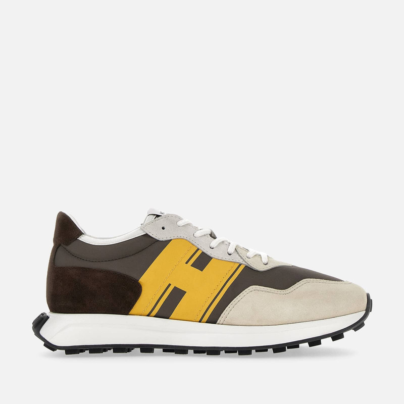 Sneakers Hogan H601 Ivory Yellow Brown 1