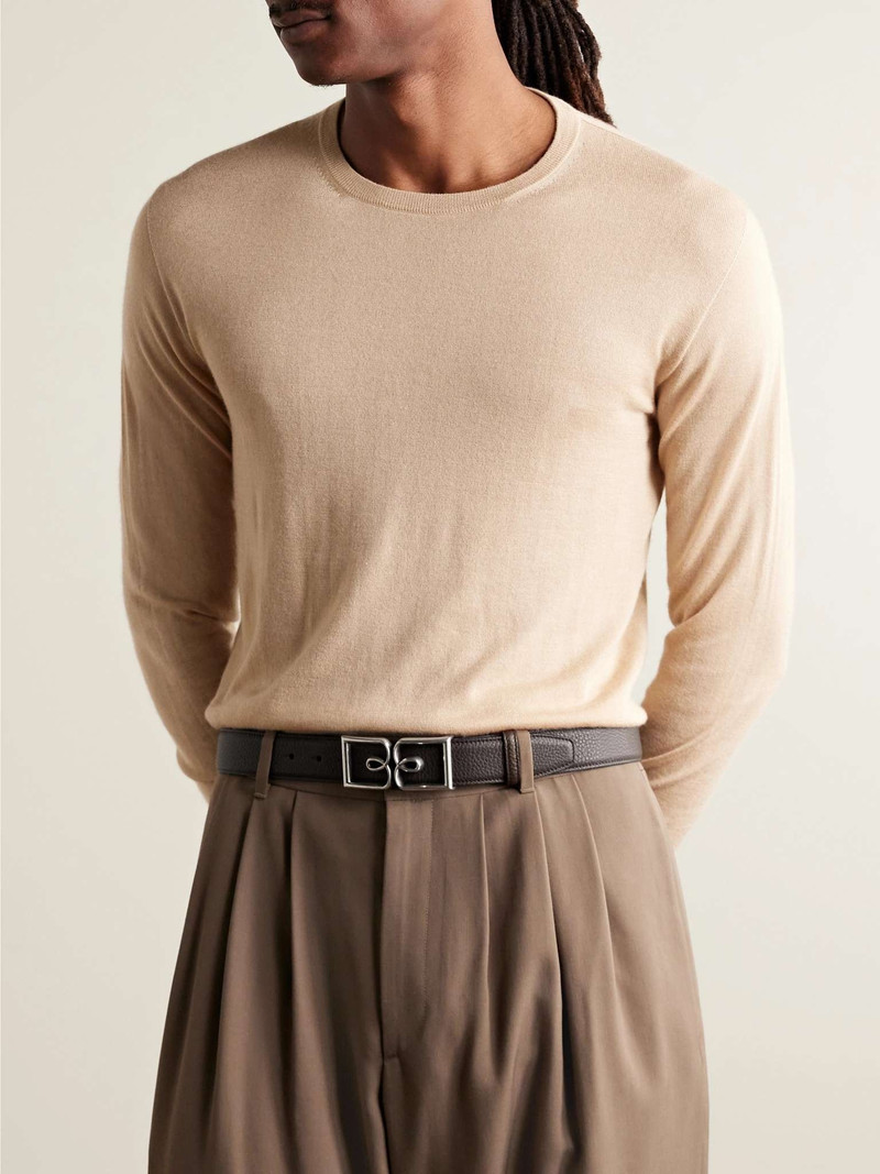 B Volute Echo 3.5cm Full-Grain Venezia Leather Belt 3