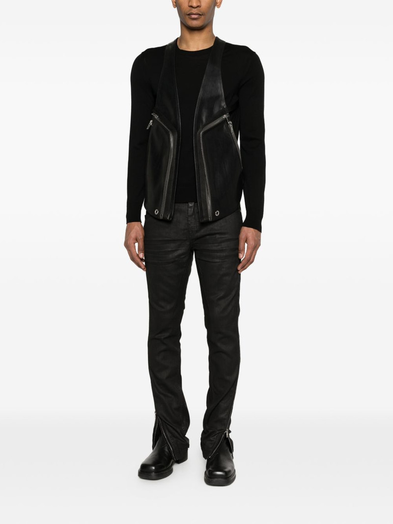 Rick Owens Temple Bauhaus leather waistcoat outlook