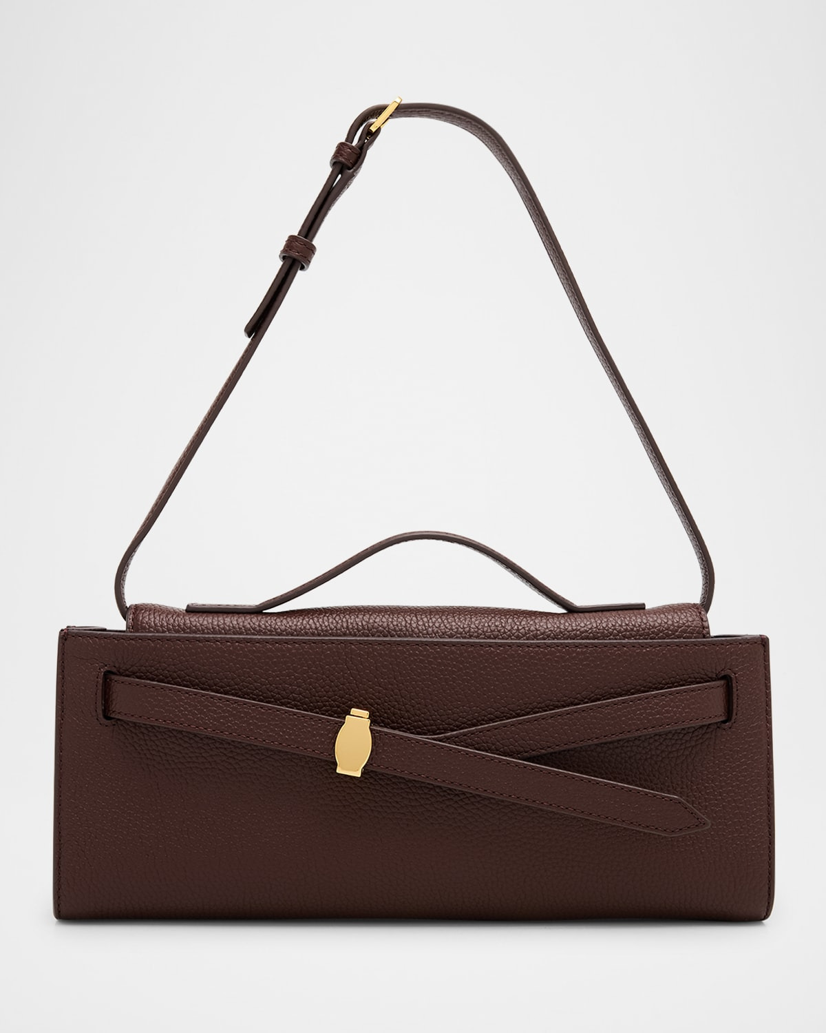 Dash Belted Grain Leather Clutch Bag - 1