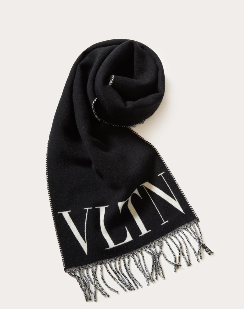 VLTN WOOL AND CASHMERE SCARF 1