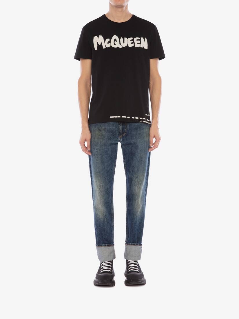 Mcqueen Graffiti T-shirt in Black - 2