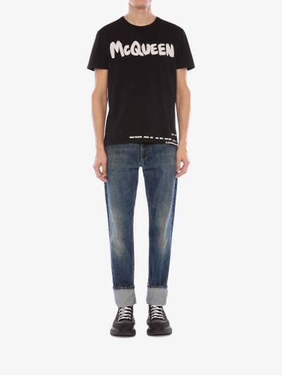 Alexander McQueen Mcqueen Graffiti T-shirt in Black outlook