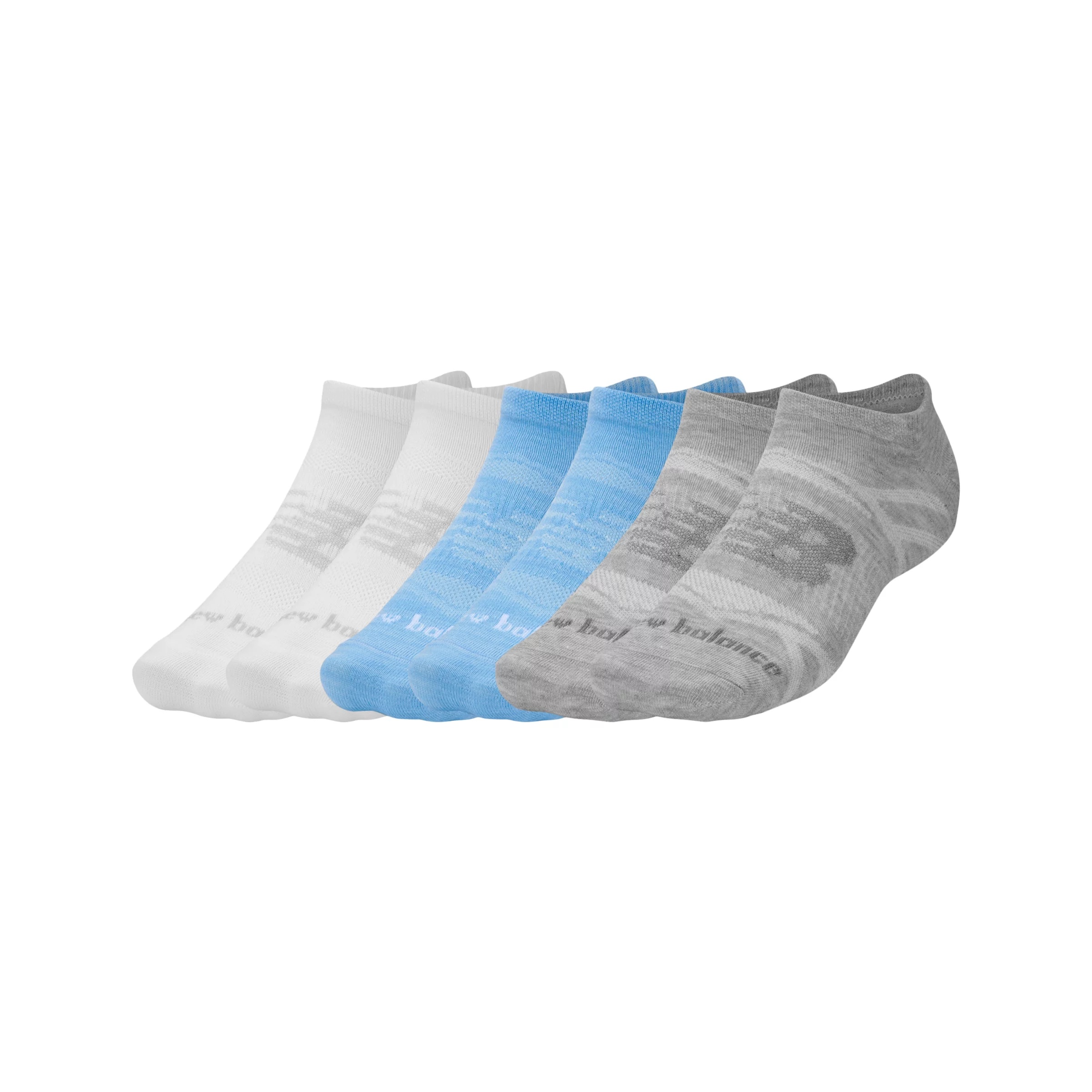Flat Knit No Show Socks 6 Pack - 3