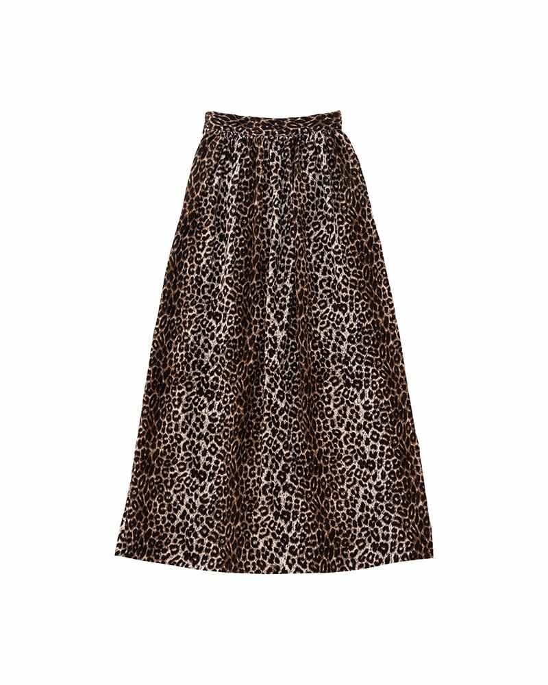 MAXI SKIRT LEOPARD BEIGE - 1