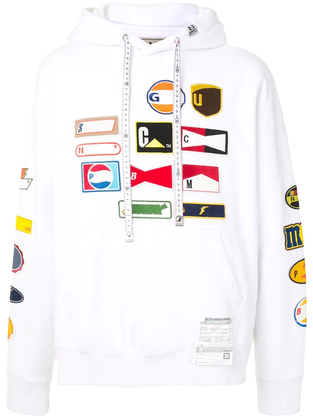 Wappen patchwork hoodie - 1