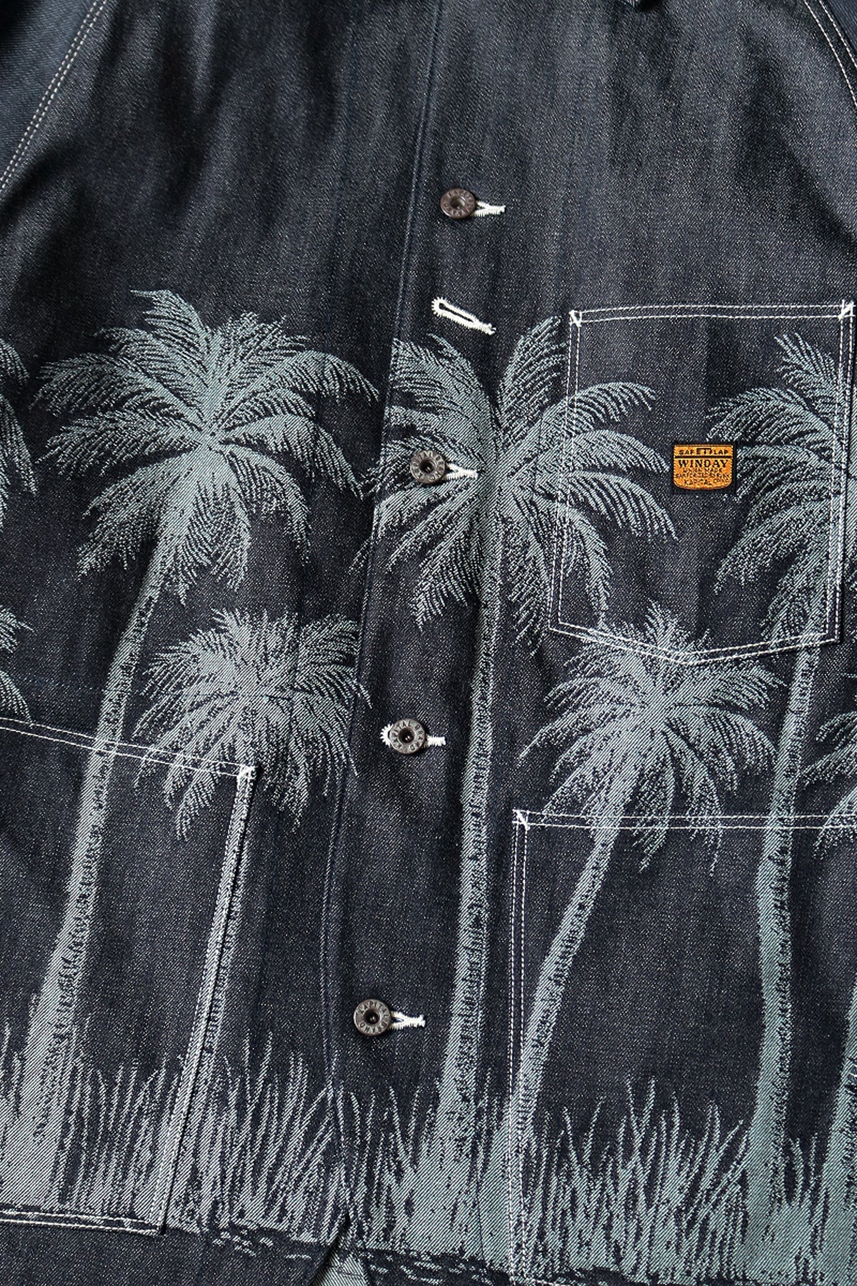 Kapital Palm Tree Jacquard Denim Jacket