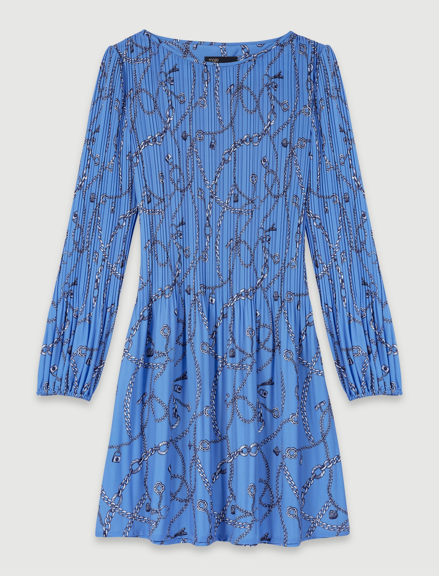 Patterned pleated dress - 1