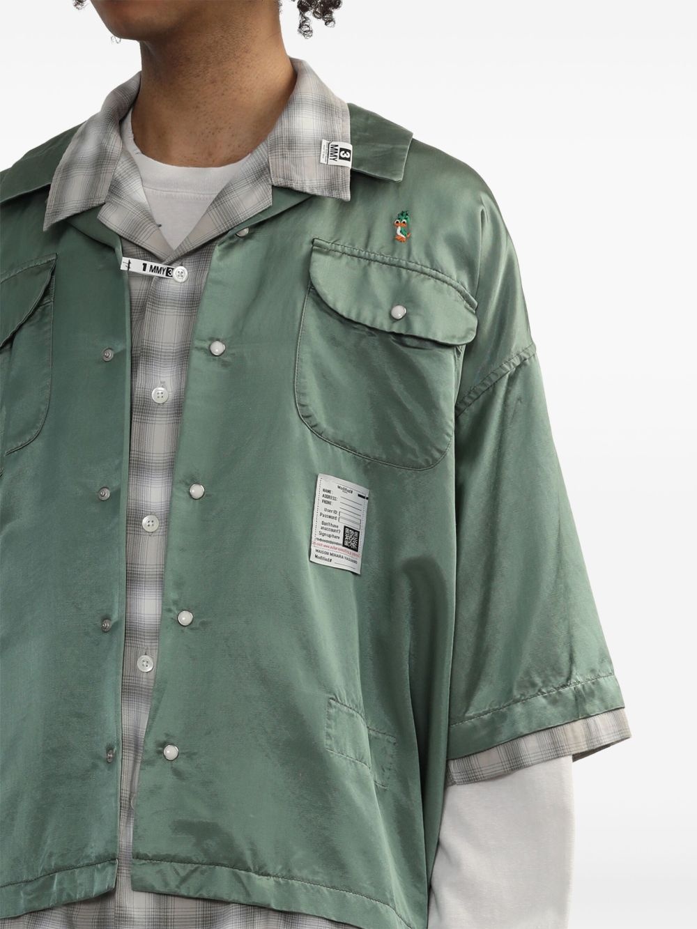 layered cotton-blend shirt - 5