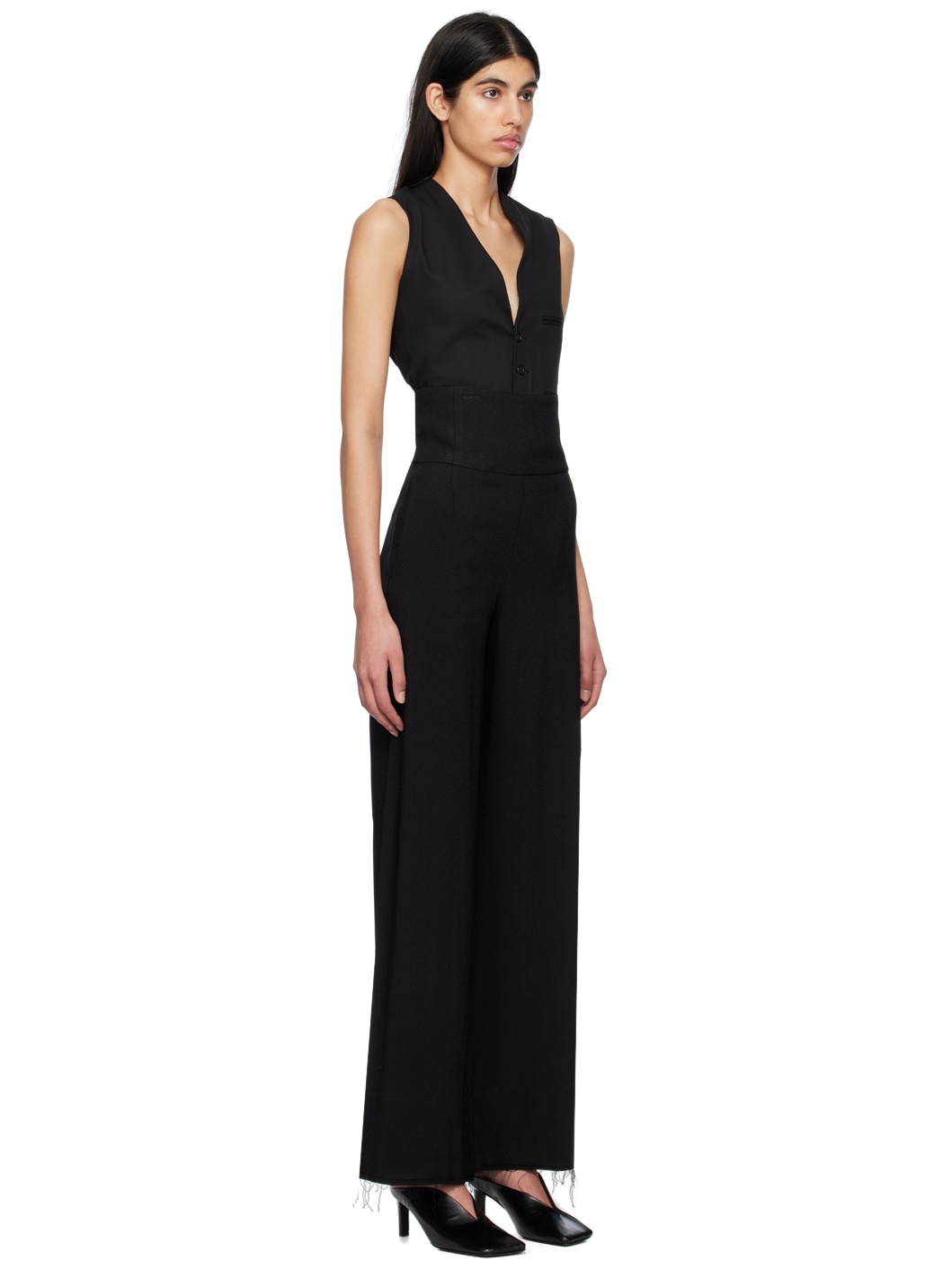 Black Raw Artist Trousers - 2