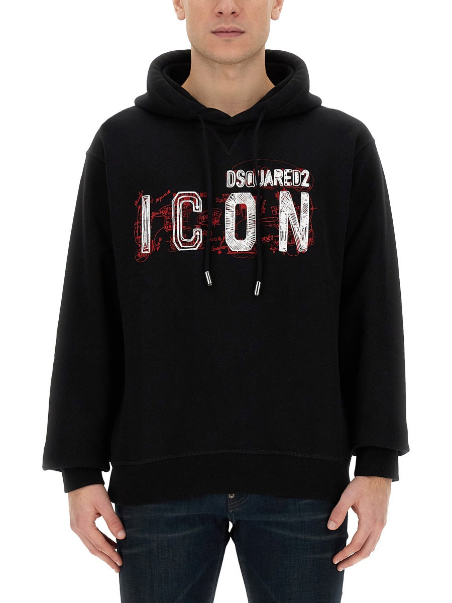 Dsquared Men "Icon" Scribble Cool Fit Sweatshirt - 1