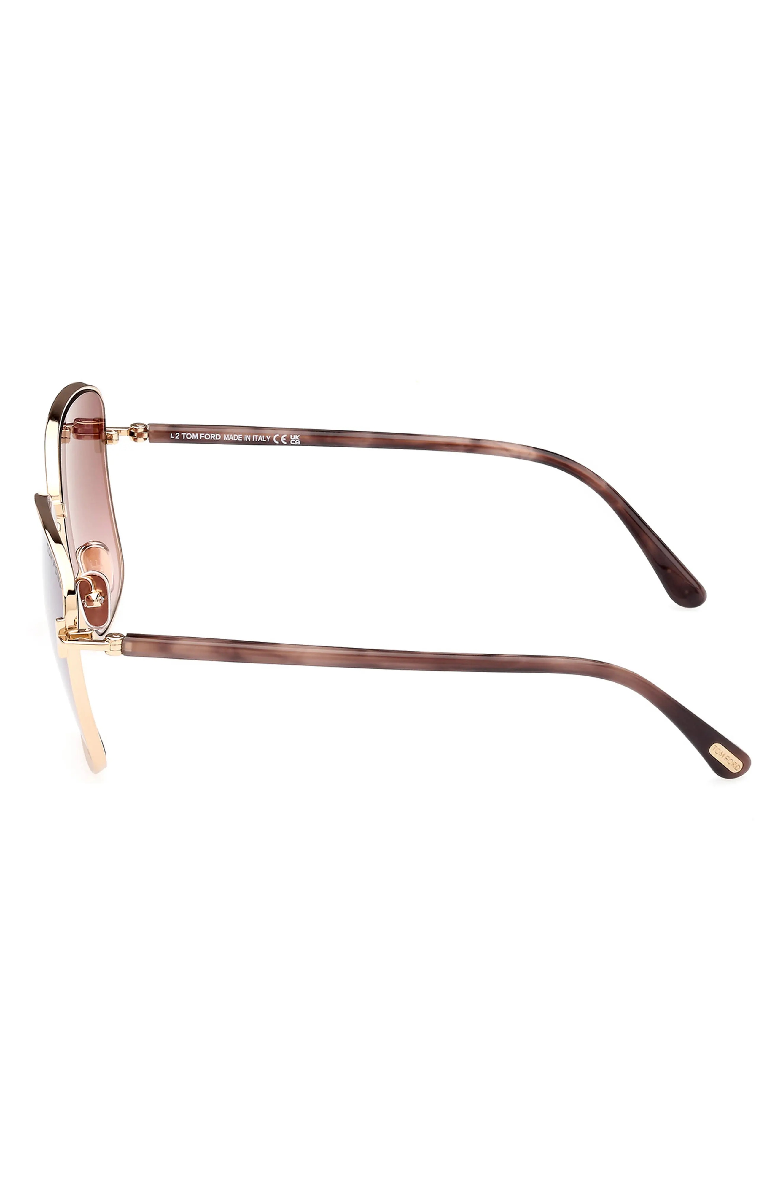 Fern 57mm Square Sunglasses in Shiny Rose Gold Rose /Rose - 5