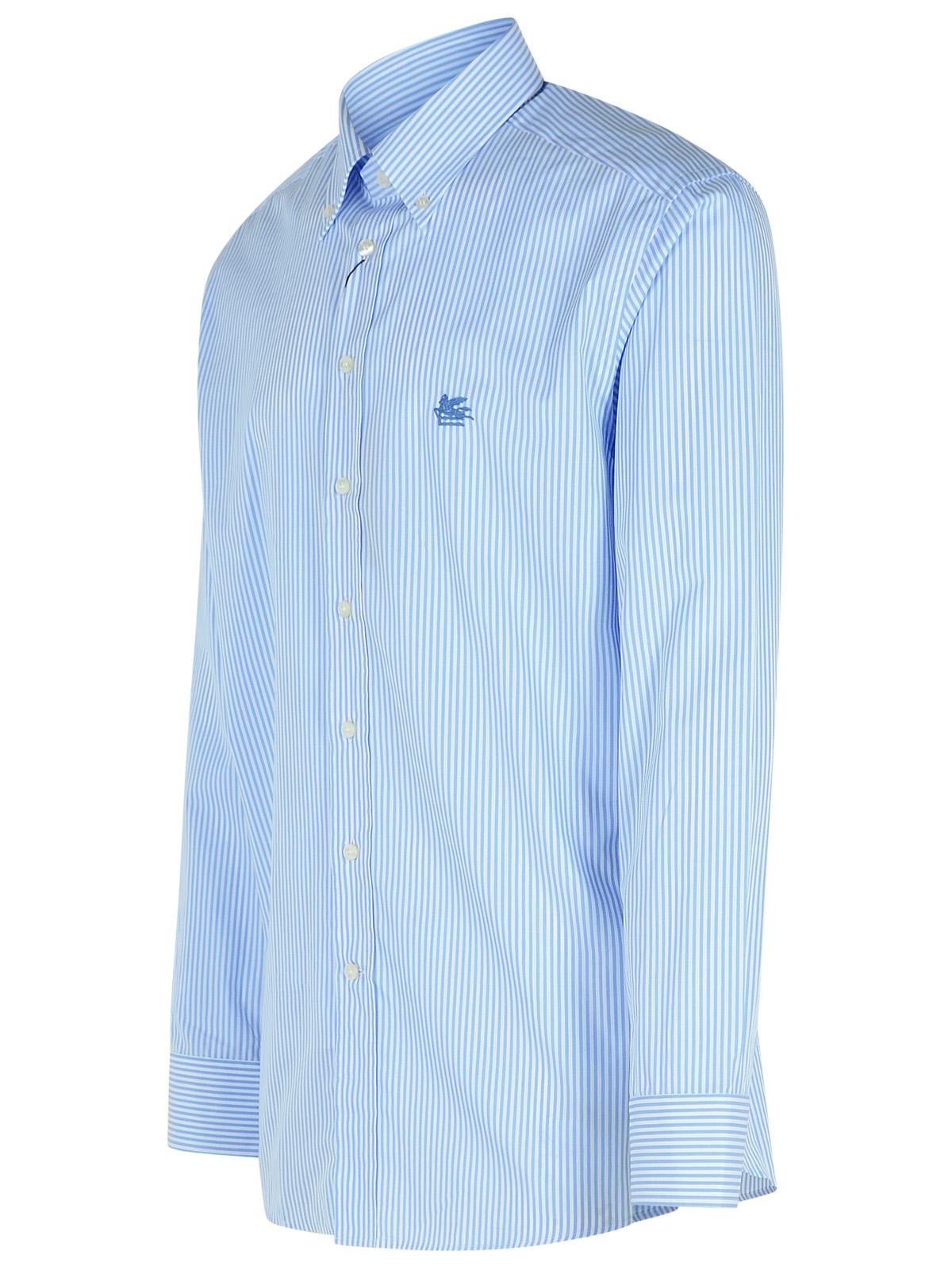 Etro Light Blue Cotton Shirt Men - 2