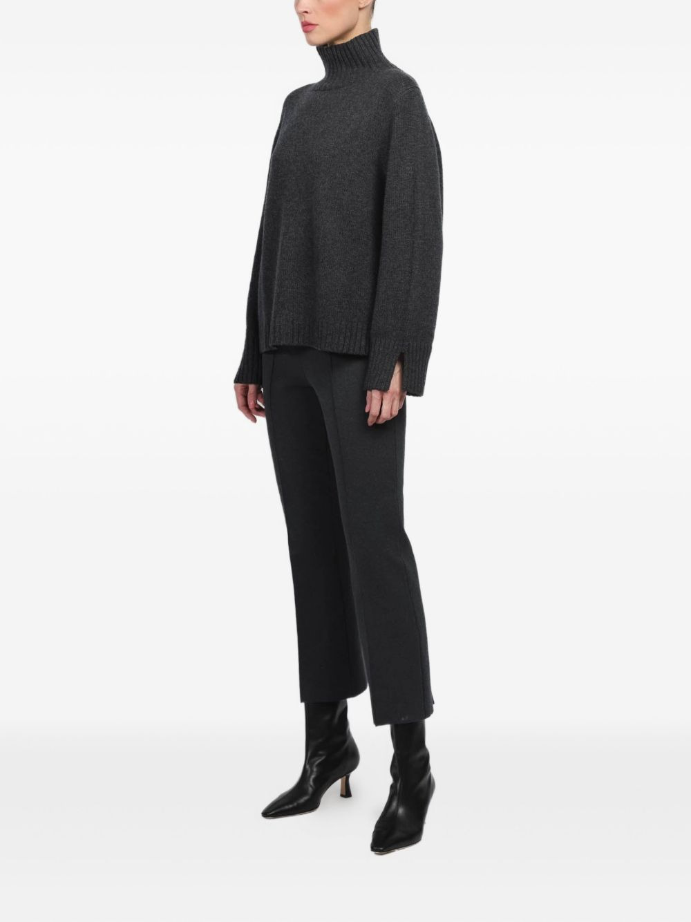 ribbed-trim sweater - 2