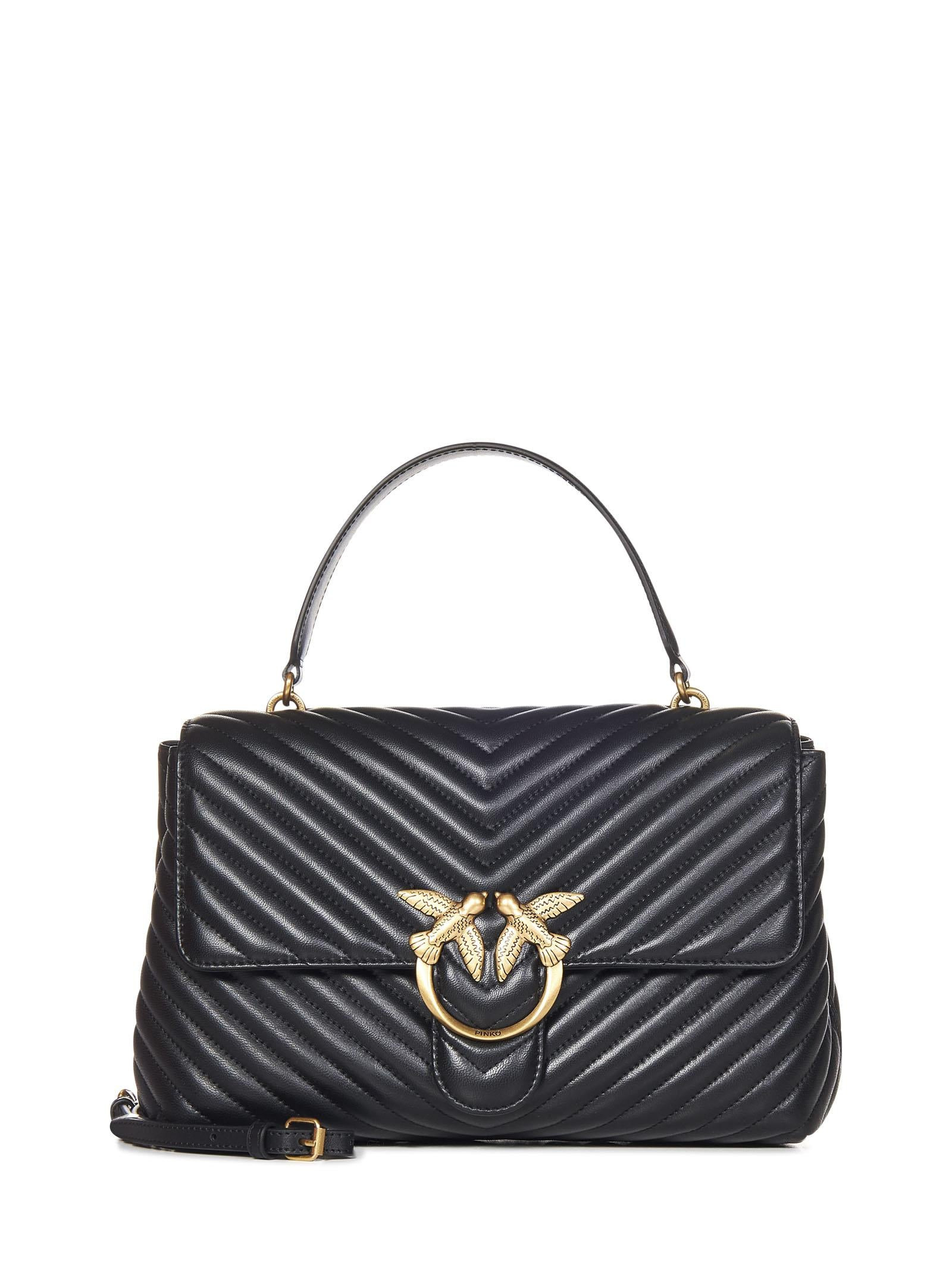 BORSA A MANO BIG LADY LOVE BAG PUFF CHEVRON PINKO - 1