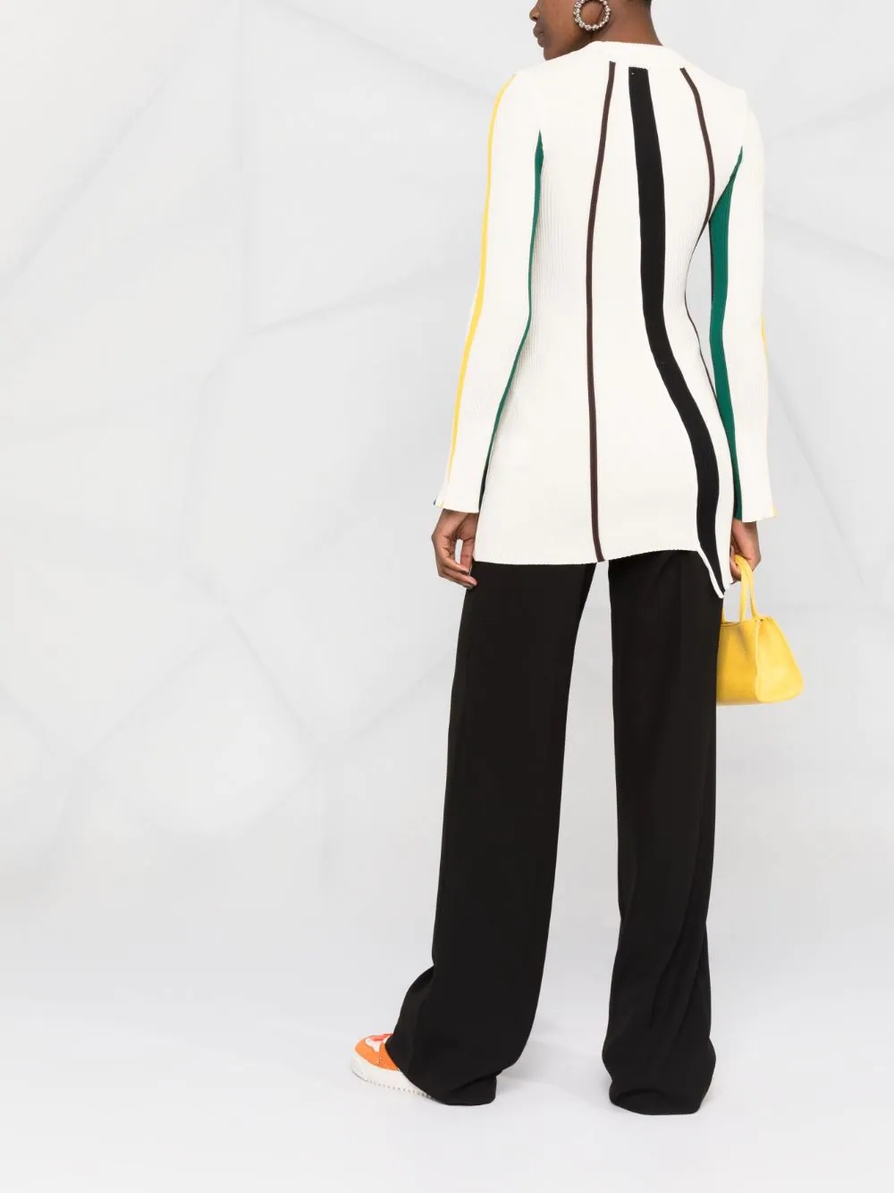 logo ribbed-knit jumper - 6