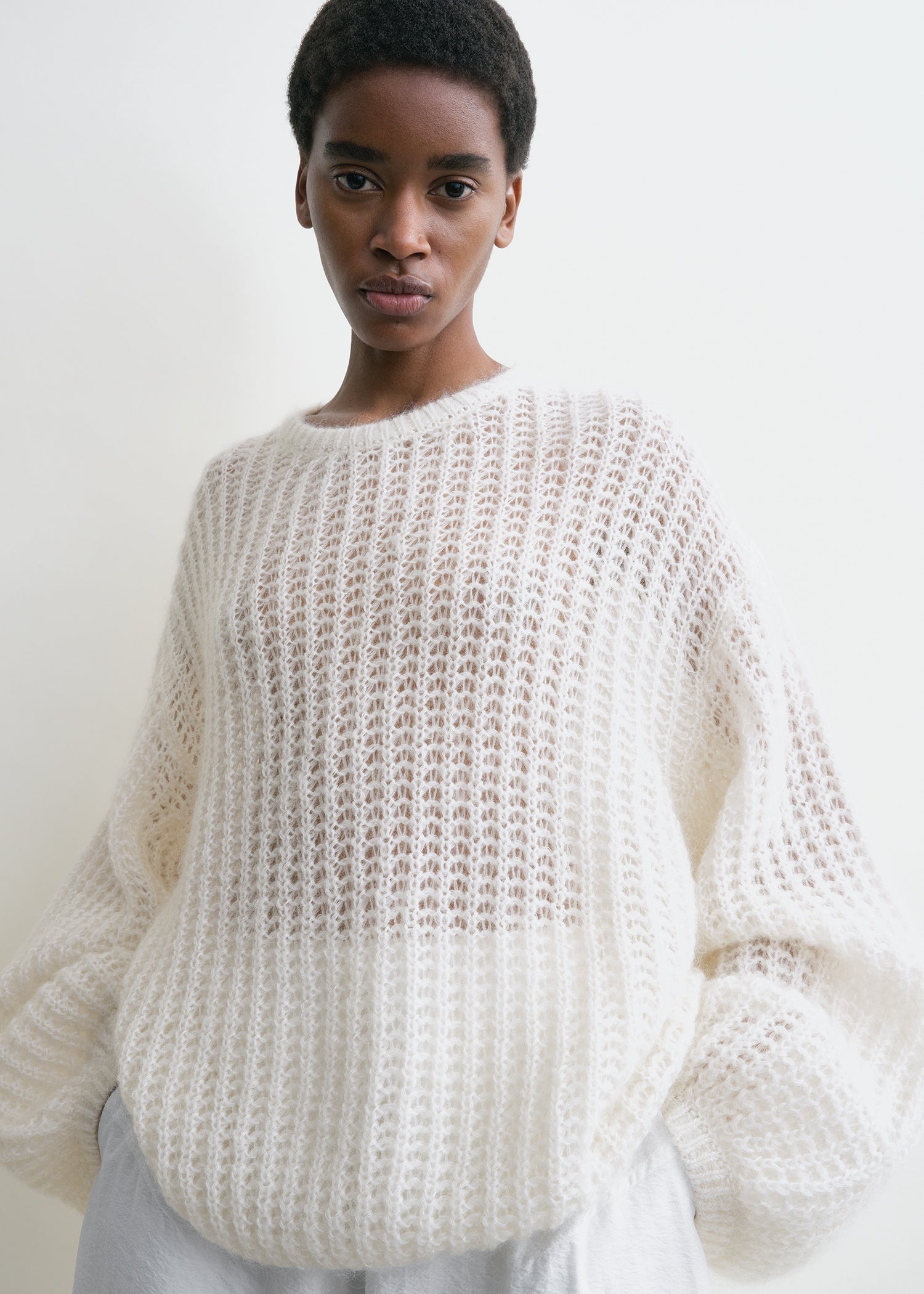 Puffed knit off-white - 5