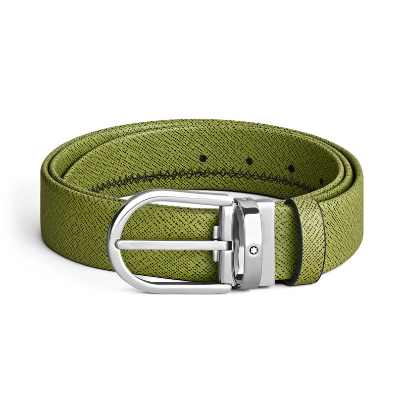 HORSESHOE BUCKLE MULTILIME 35MM LEATHER BELT 1
