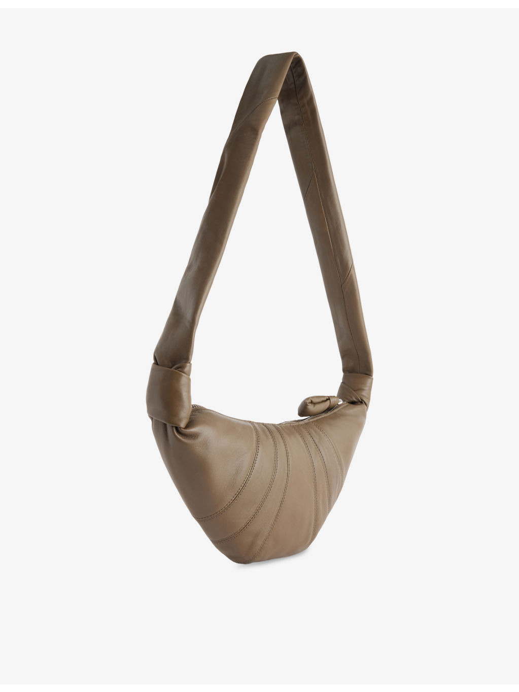 Small Croissant Leather Shoulder Bag - 5