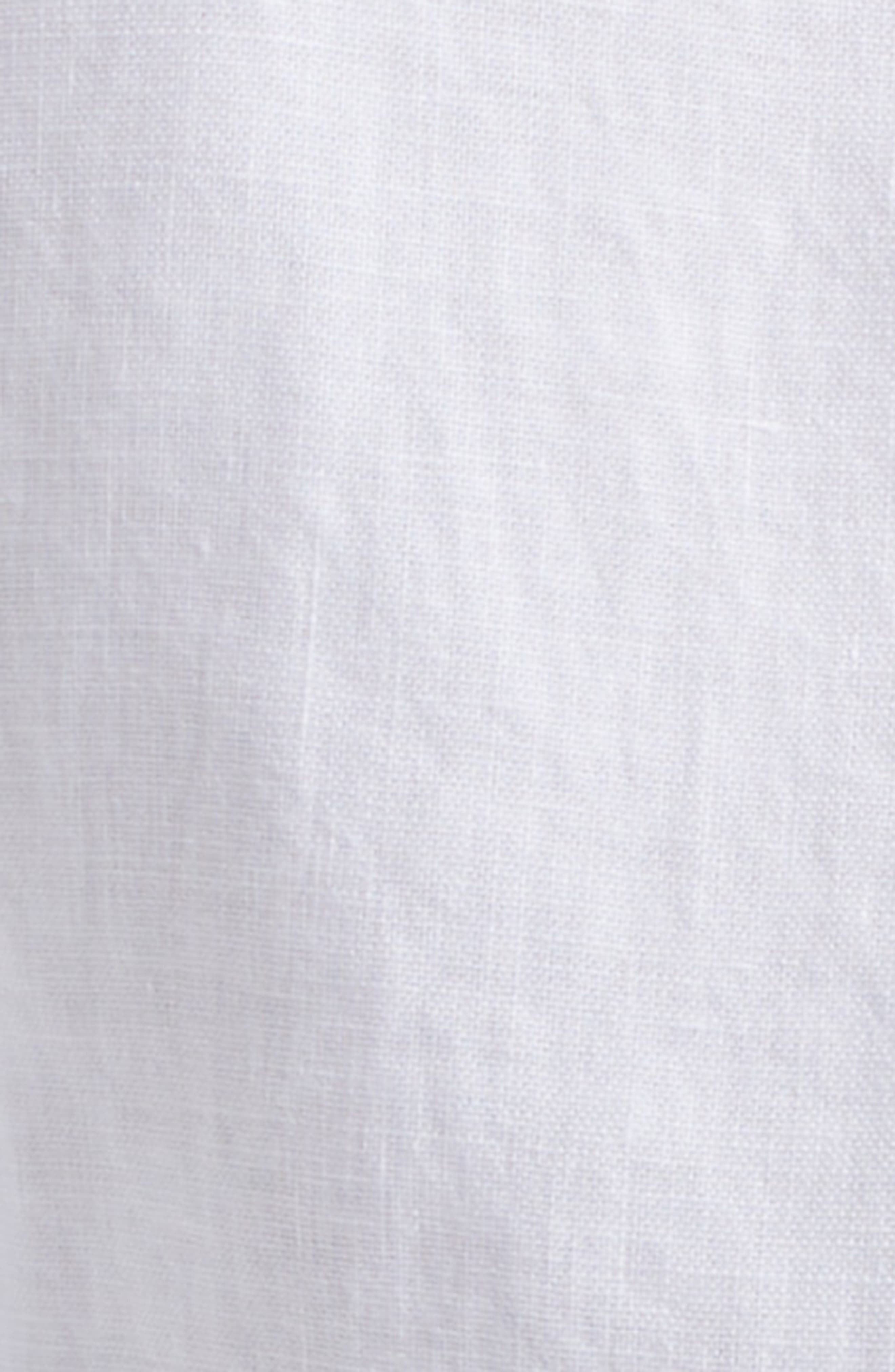 Ralph Lauren Purple Label Basket Weave Linen Button-Up Shirt in White at Nordstrom - 7